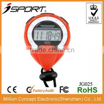 Chronograph stopwatch waterproof anti-shock CE RoHs large digital LCD display