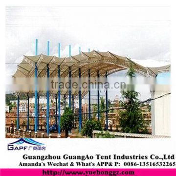 China good supplier High quality steel structure tensile flat roofed tent