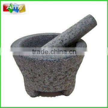 SM743 3 legged granite mortar and pestle