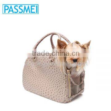 Wholesale Designer Ostrich Leather Pet Carrier Bag