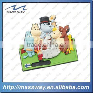 customized gifts cartoon 3D soft PVC rubber refrigerator magnets