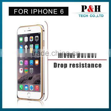 For Apple Iphone 6 Leather Back Metal Bumper Frame Case Cover photo-6