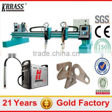 Fast delivery cnc plasma cutting machine 2 head , sheet gantry plasma cutting machine for sale