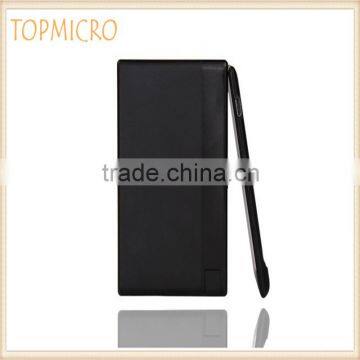 2016 Colorful Ultra-thin Portable 1350mAh Power Bank With Micro Usb Cable