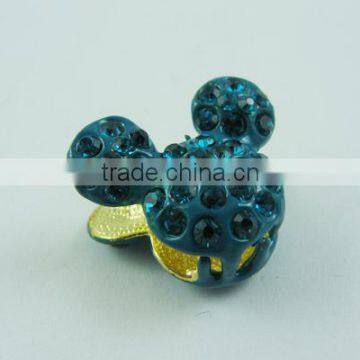 New Mickey Hair Clip Alloy Rhinestone Enamel