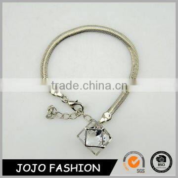 New Arrival Trendy 3mm Snake Fashion Thin Silver Waist Chain Bracelet Wholesale fit European Charm Bracelet