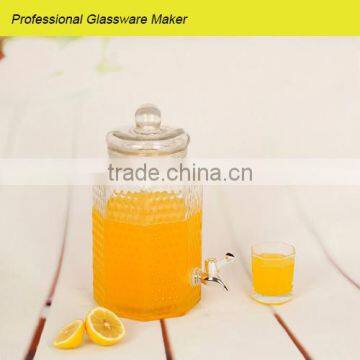 hot selling giant glass dipenser with tap for beverage