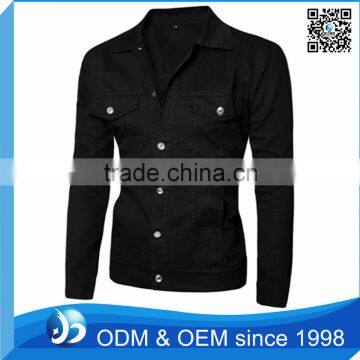 Custom 100% Cotton Denim Jacket Men