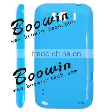 blue Soft TPU Gel Crystal Jelly Case Cover for htc sensation xl 21