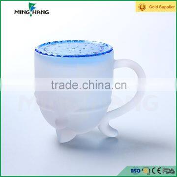 Frosted Glass Cup With Handle for Water photo-6