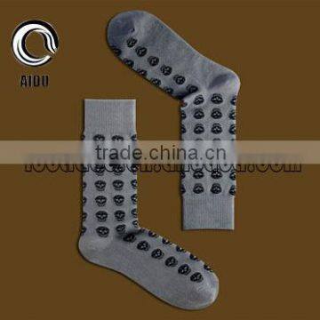 Gray Jacquard Colors Man Sock Tube Socks Custom Thermal Smart Heated Socks