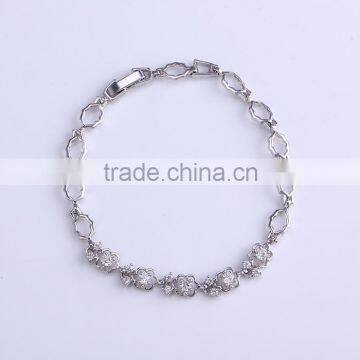 professional design wholesale exquisite rhoodium color bracelet