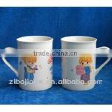 Trumpet Shape Promotion Mug with Cartoon Printing