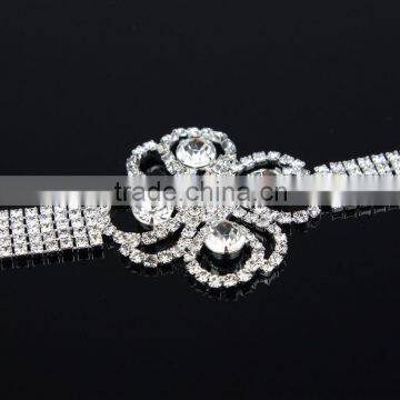 2015 Beautiful Flower Rhinestone Diamante Bikin Connector 11.1*4.5cm photo-3