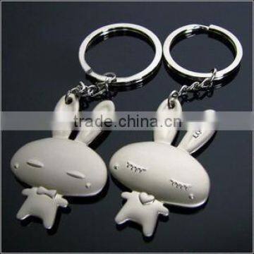 Metal Rabbit Keychain Murah with Split Ring