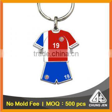 China Supplier blank souvenir jersey custom printed two sided key holder