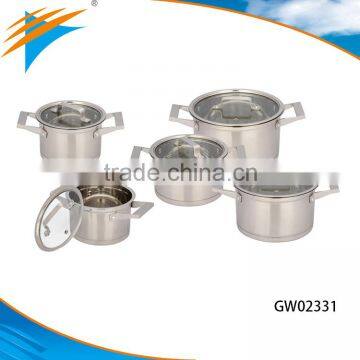 8Pcs Stainless Steel Milk Pot Soup Pot Stock Pot
