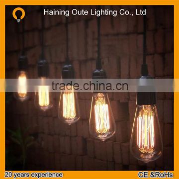 Party decoration E26/E27 40W 60W ST64 Squirrel Cage Antique Decorative Filament Edison Bulb