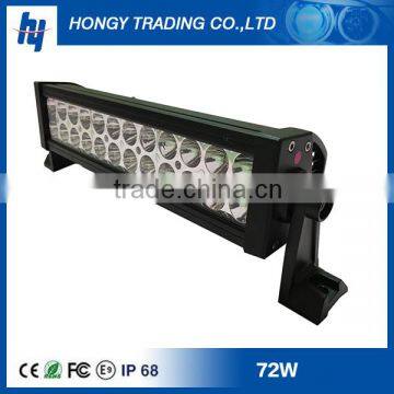 OFF ROAD Auto parts headlights 12 inch 72w 12-30VDC LED light bar FOR TRUCK boat