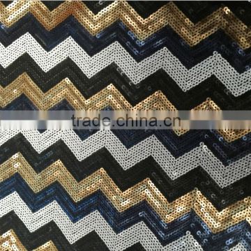 5mm sequin fabric chevron