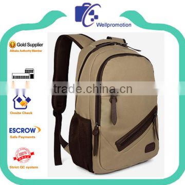 Wholesale teenagers canvas school bag in backpack