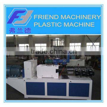 Conical twin screw plastic extrusion machine