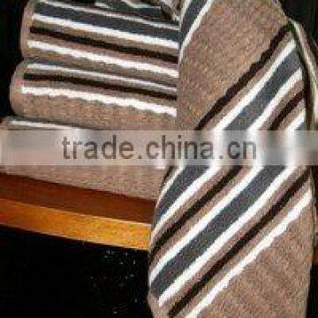 100% cotton yarn dyed jacquard bath towel