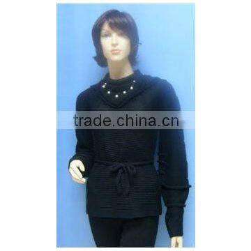 2011-LS129 LADIES LONG SLEEVE MOCK NECK PULLOVER SWEATER