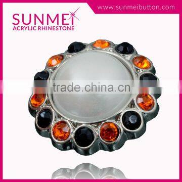 Taiwan Eco Products Colored Rhinestone Shirt Pearl Button with Shank