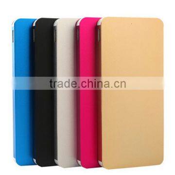 fashionable style slim power bank 10000mah with dual usb ports for iphone