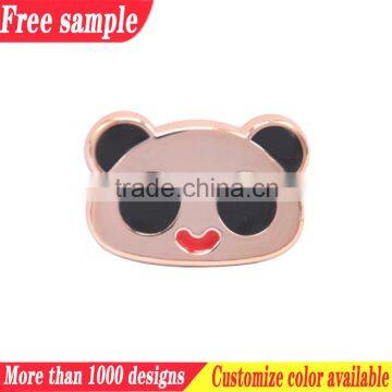 Cute panda animal design plastic shoe buckle footwear shoe accessories