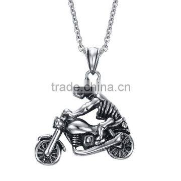 Fashion Bold Necklaces Grim Reaper Pendant Necklace Cool Titanium Material Dangle Necklace Jewelry For Men