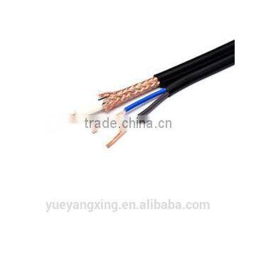 YYX Siamese cable RG6 with 2power conductor cu al foil braid