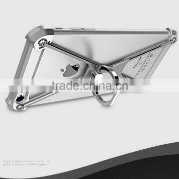 Hot Selling Creative Phone Case Scratch-proof Case for IPhone 6s Case Bumper Metal Fram With X Stand Functional Ring Holder Cove photo-6