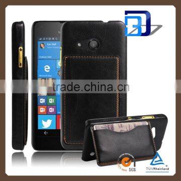 Best Quality Pu leather Kickstand card pocket on back cover For Nokia Lumia 550 factory price