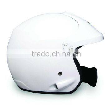 white open face helmet for car rally race with SNELL SAH2010 standard