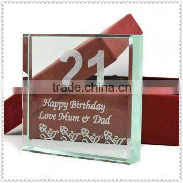 Happy 20th Birthday Glass Block For Return Gifts