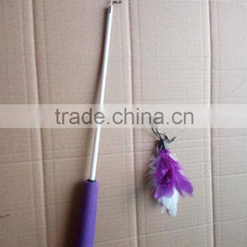QQpet Telescoping Bar Feather Cat Wand Cat Teaser Toy