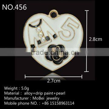 Gold Metal Button Rhinestone Craft ,hair Accessory Handmade Pearl Diamond Flat Back Buttons 27mm DIY-456 photo-2