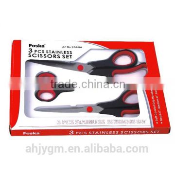 Color Box Packing PP+TPR Handle craft Scissors Set