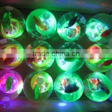 Funny Cool Children's Toys Led Crystal Elastic Ball Flash Bouncing Ball With Cute Small Fish photo-4