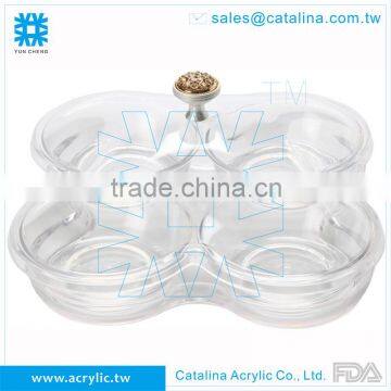 Functional Acrylic Plastic Salt Sugar Pepper tray