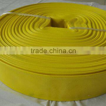 Layflat PVC hose braided yellow