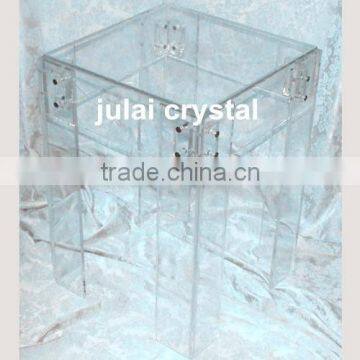 crystal table for wedding decoration ,LUCITE-ACRYLIC END TABLE WITH METAL