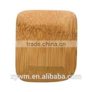 Small Cute Natural Bamboo Wooden Pot Scraper Serving Tray Plate for Candle