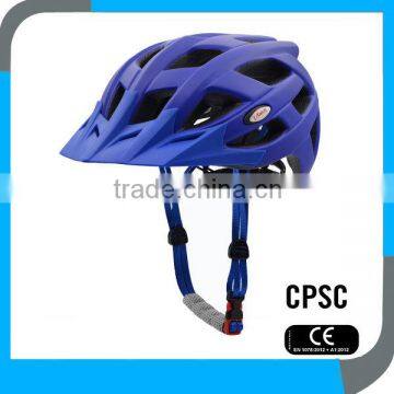 blue fluo safety mountain bicycle helmets sun visor reviews in China,mountain bike helmets for sale,CE CPSC MTB bike helmet sale