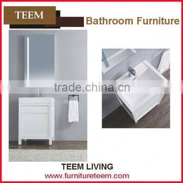 2016 new design modern high end quality soild wood concise manufacturer white laminate bathroom cabinets