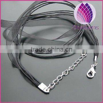 wholesale ribbon wax cotton cord chain necklace