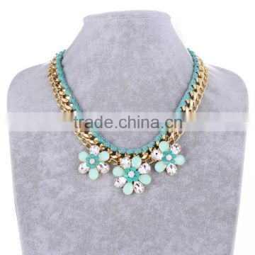 Summer hot selling flower necklace girls alloy fashion necklace