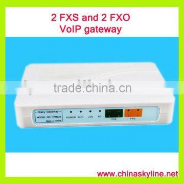 2 FXS and 2 FXO VoIP gateway,protocol:ITU H.323V4 and IETF SIPV2